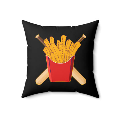 Spun Polyester Square Pillow Team Rally Fries