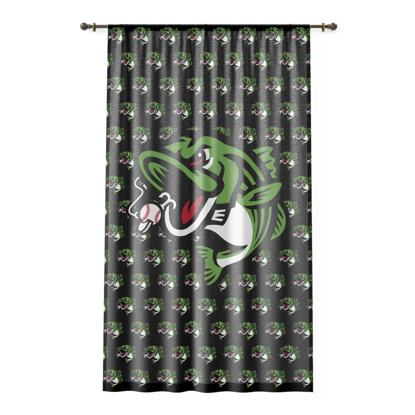 Window Curtain RBA Stripers Baseball