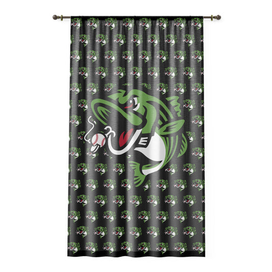 Window Curtain RBA Stripers Baseball
