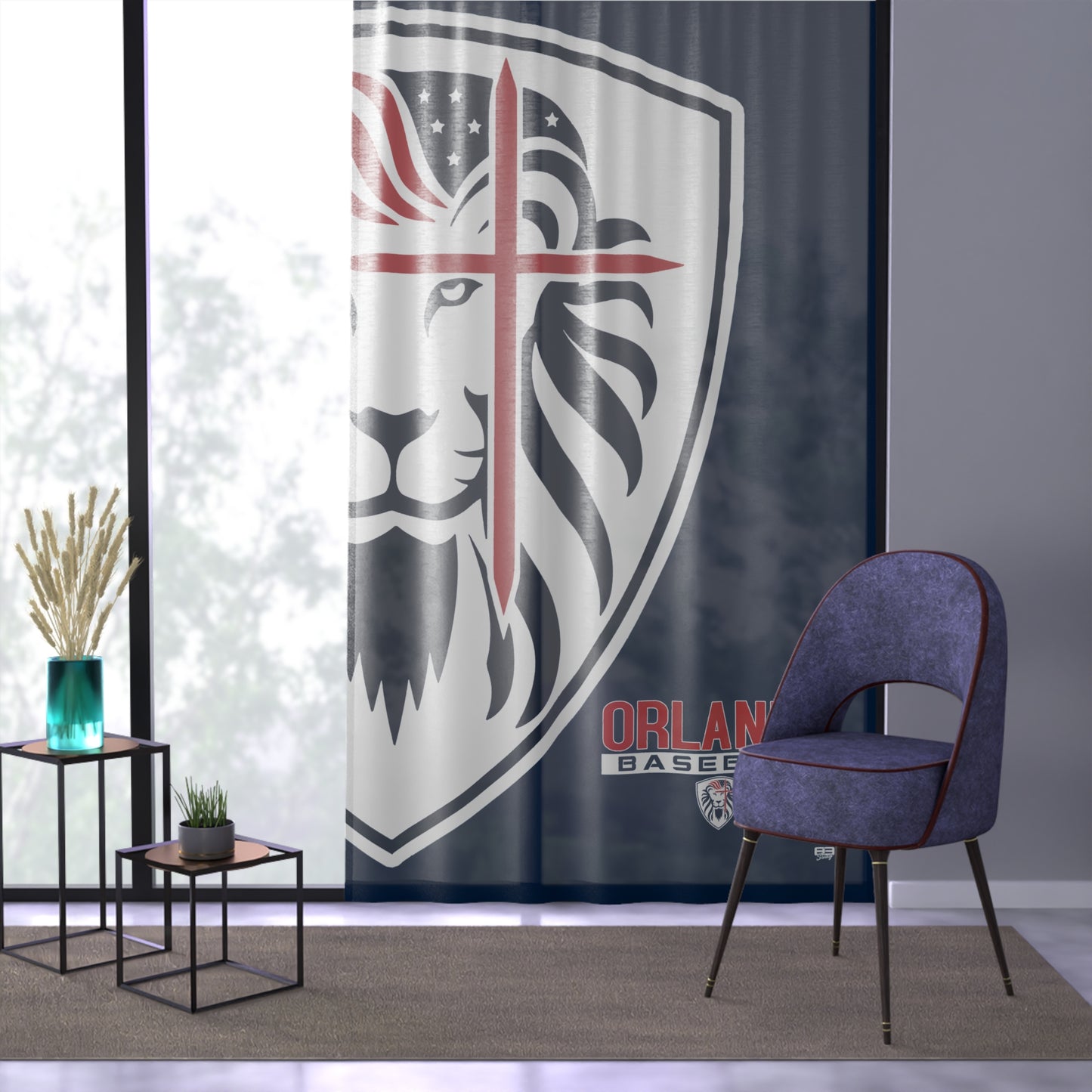 Window Curtain Orlando Lions Baseball
