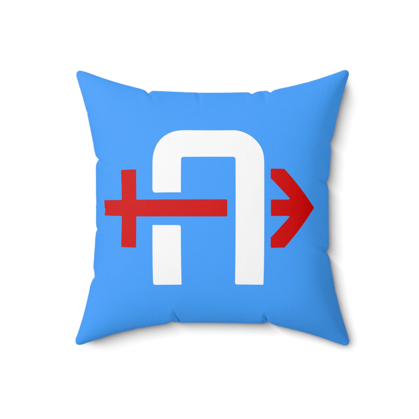 Spun Polyester Square Pillow Arrows Baseball