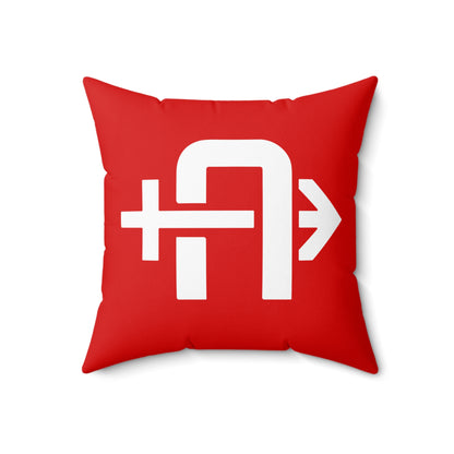 Spun Polyester Square Pillow Arrows Baseball