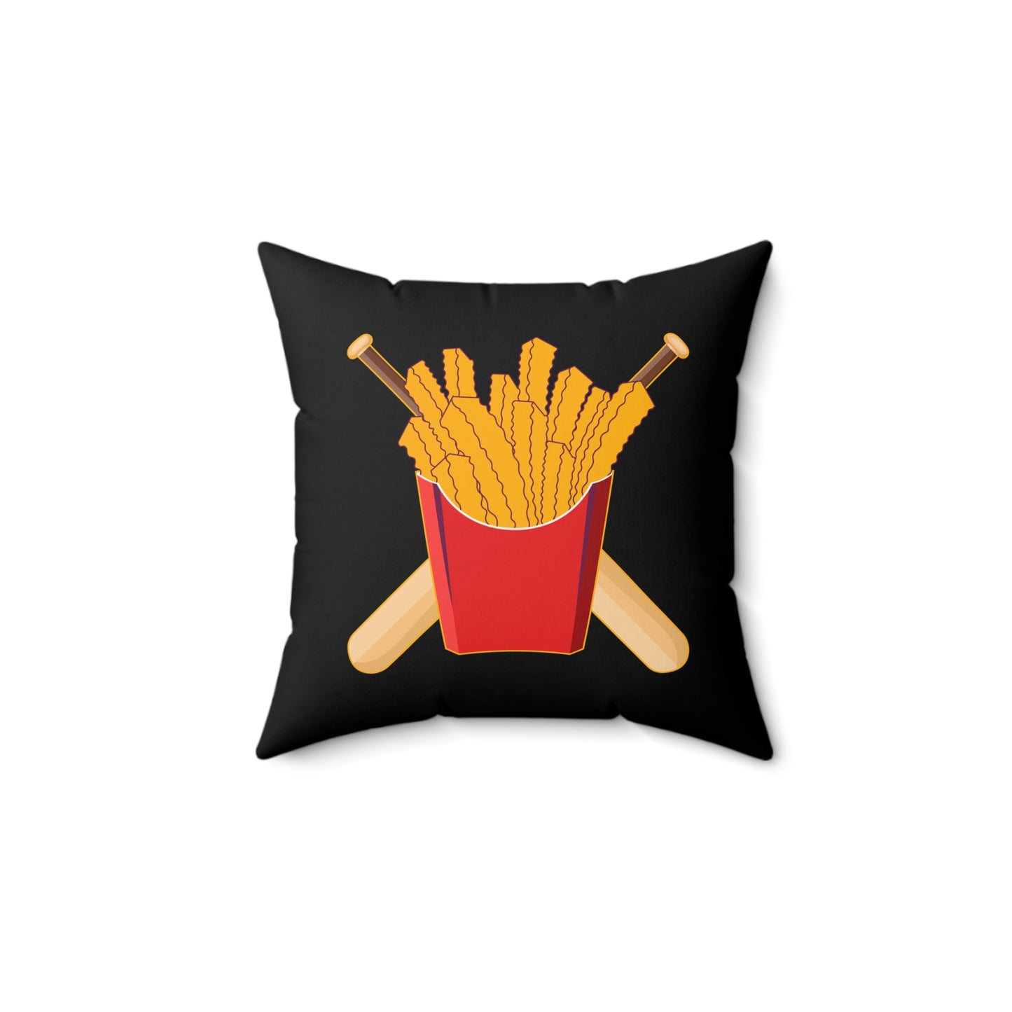 Spun Polyester Square Pillow Team Rally Fries
