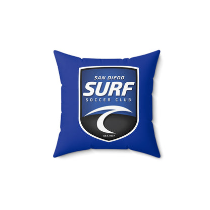 Spun Polyester Square Pillow San Diego Surf Soccer