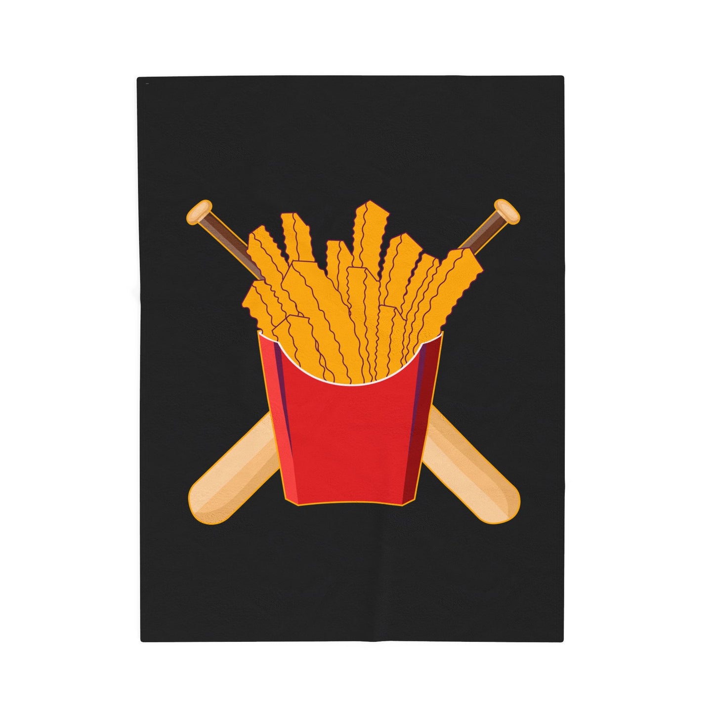 Velveteen Plush Blanket Team Rally Fries