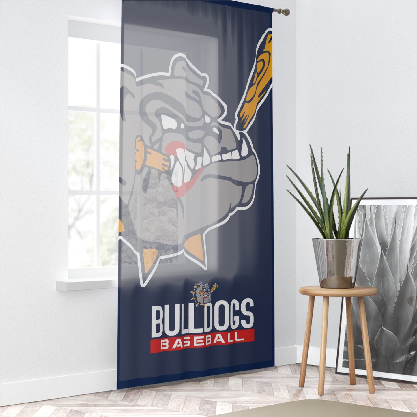 Window Curtain Bloomingdale Bulldogs Baseball