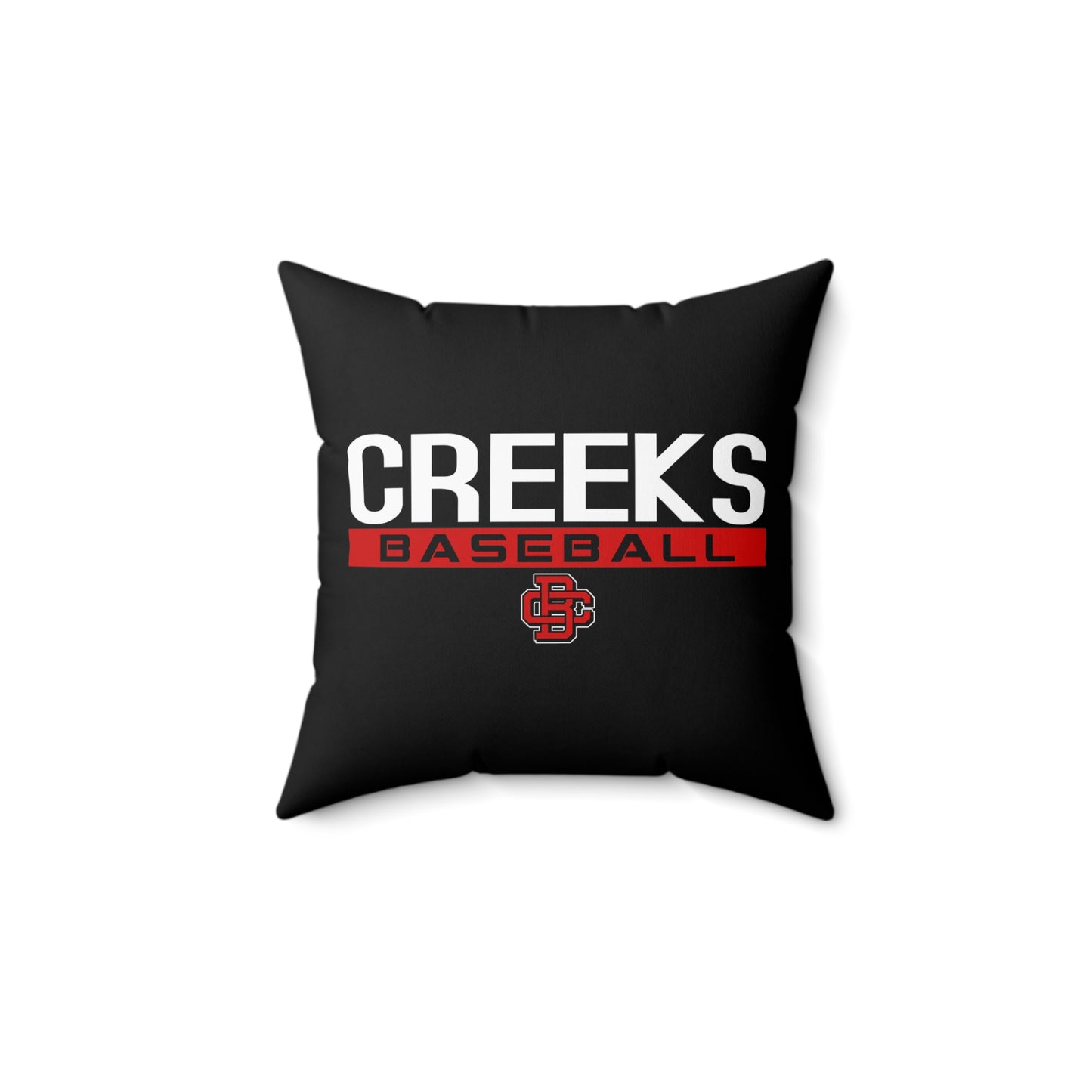 Spun Polyester Square Pillow Creeks Baseball Club - CBC