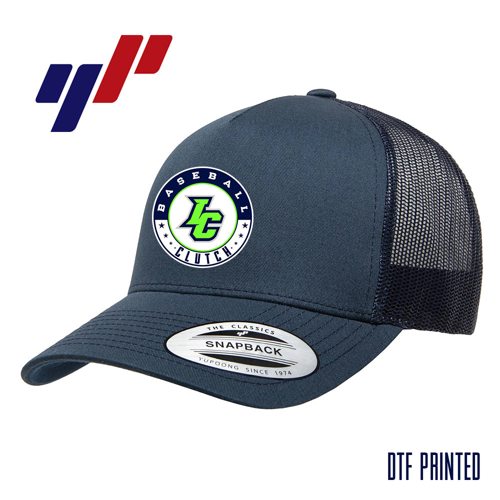 Yupoong 6506 Adult 5-Panel Retro Trucker Cap DTF PRINTED- Indy Clutch Baseball