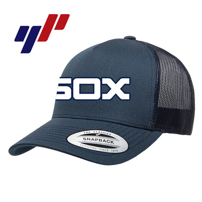 Yupoong 6506 Adult 5-Panel Retro Trucker Cap - Blue Sox