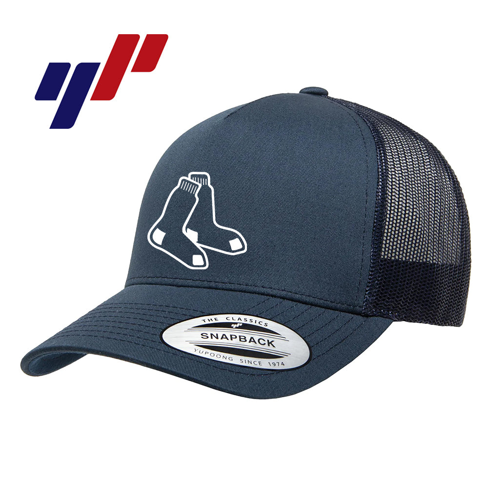 Yupoong 6506 Adult 5-Panel Retro Trucker Cap - Blue Sox