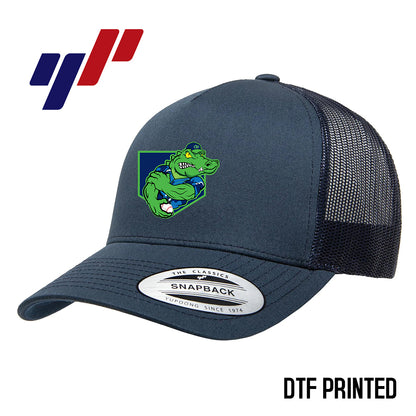 Yupoong 6506 Adult 5-Panel Retro Trucker Cap DTF PRINTED- OBP - Swamp Kings