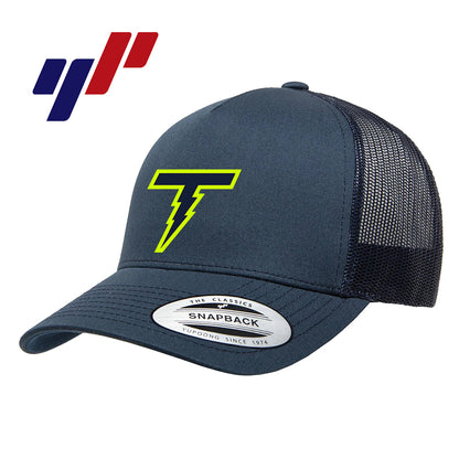 Yupoong 6506 Adult 5-Panel Retro Trucker Cap DTF PRINTED- Ponte Vedra Thunder Baseball