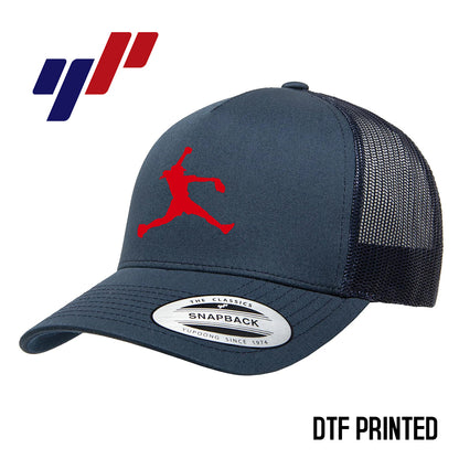 Yupoong 6506 Adult 5-Panel Retro Trucker Cap DTF PRINTED- KY Rockers Softball