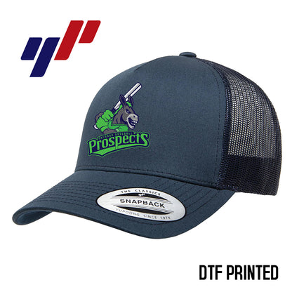 Yupoong 6506 Adult 5-Panel Retro Trucker Cap DTF PRINTED- OBP - Swamp Donkeys