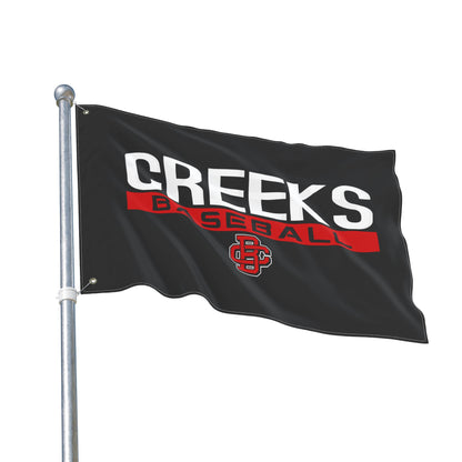 Double Sided Flag Creeks Baseball Club - CBC
