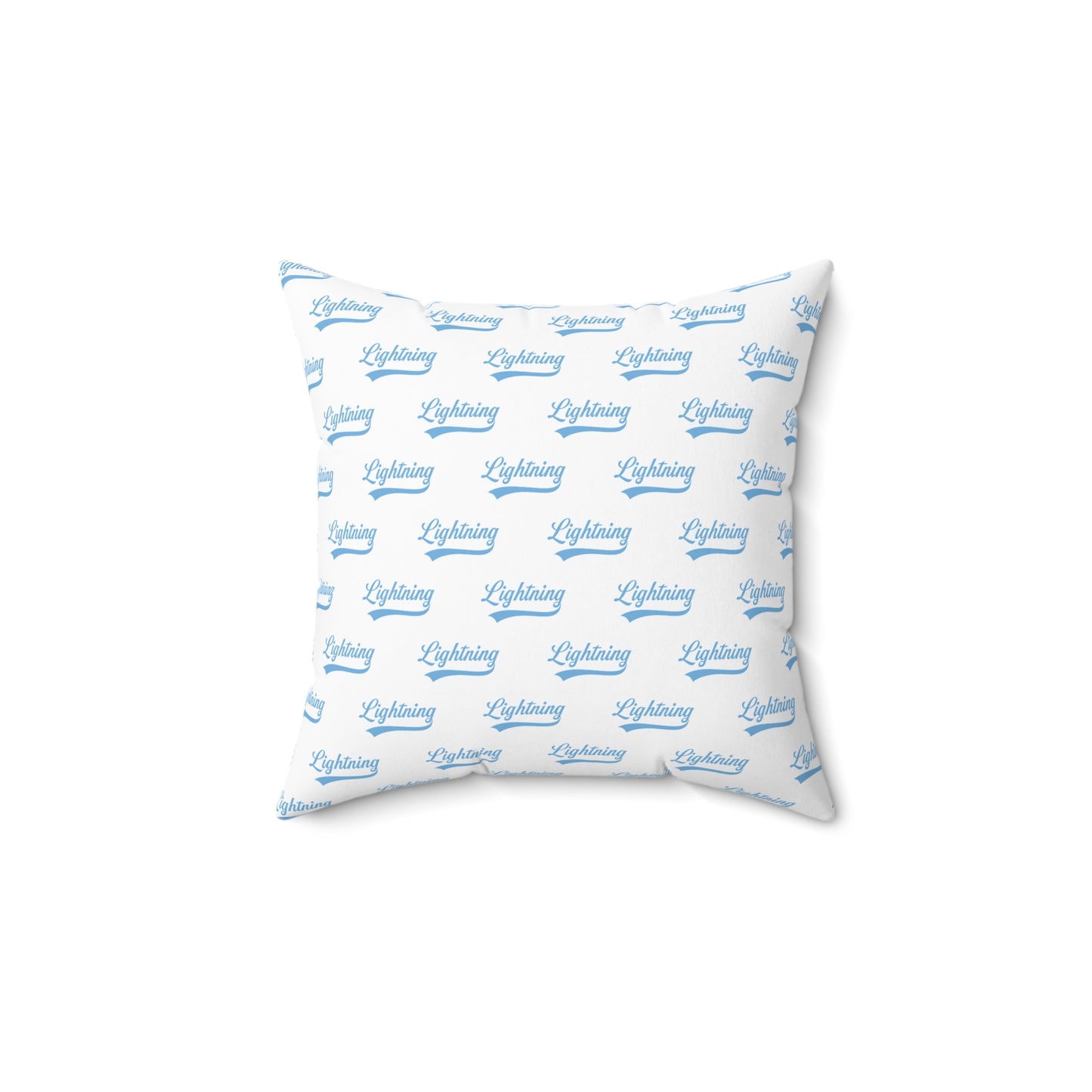 Spun Polyester Square Pillow Lightning Baseball