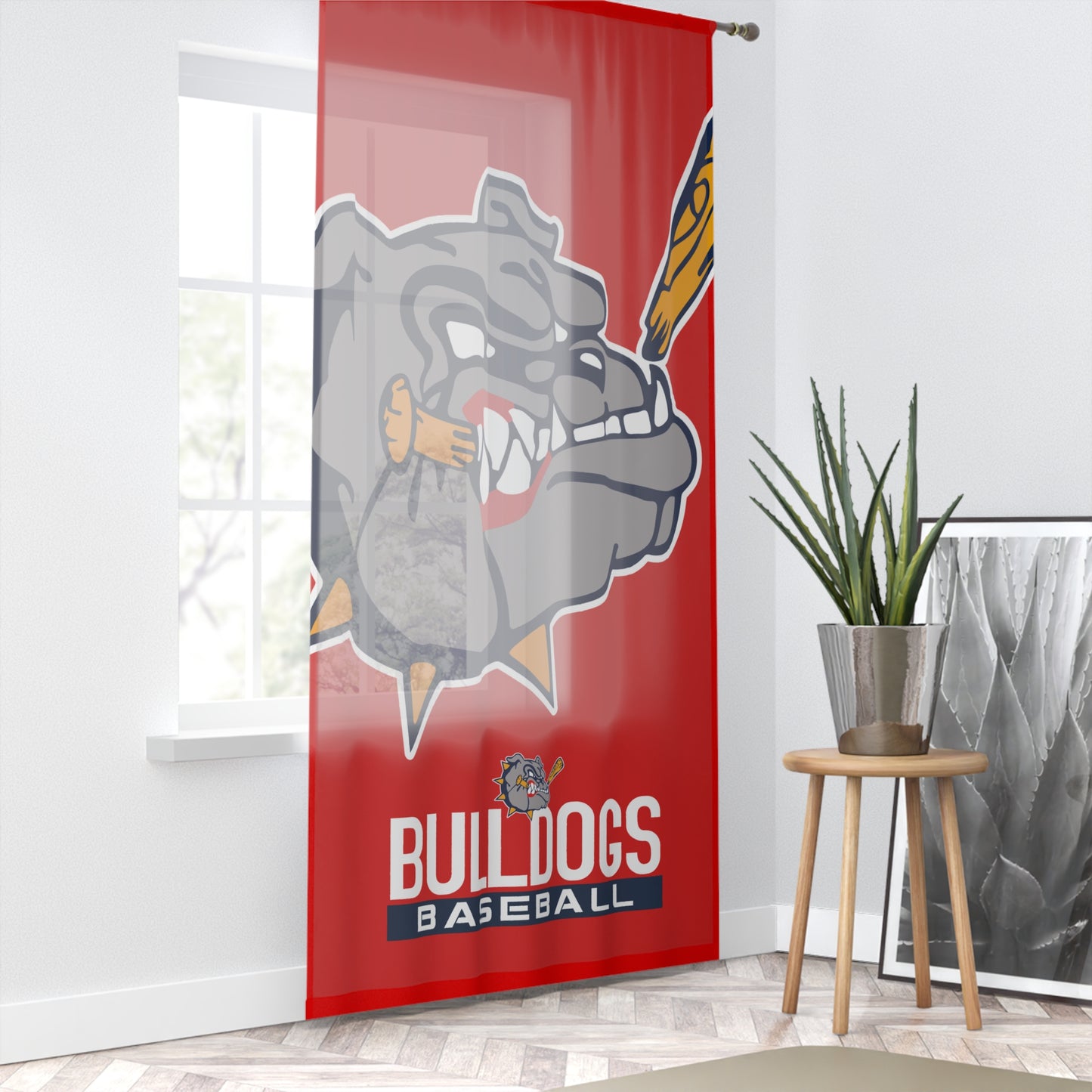 Window Curtain Bloomingdale Bulldogs Baseball
