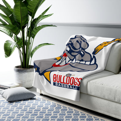 Sherpa Fleece Blanket Bloomingdale Bulldogs Baseball