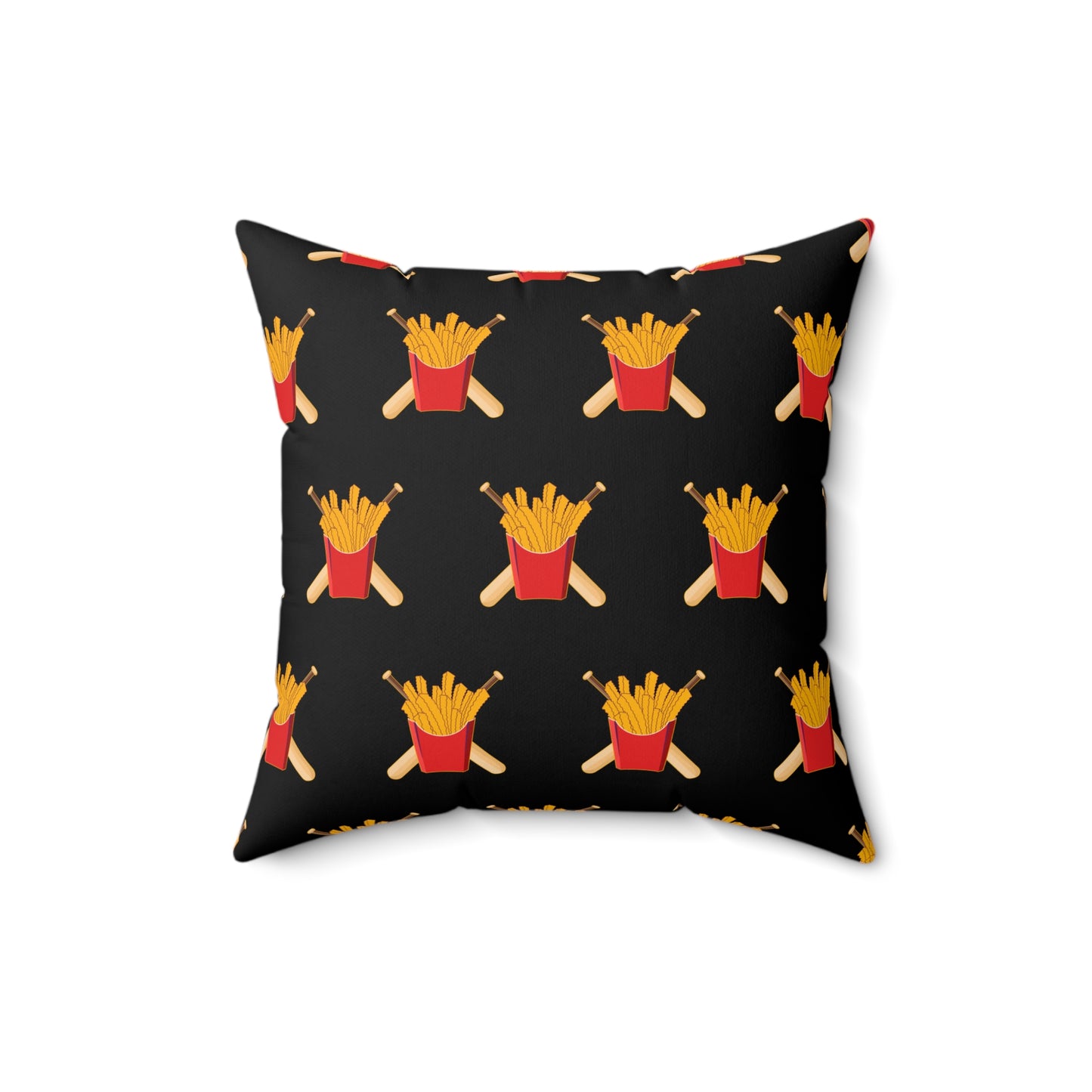 Spun Polyester Square Pillow Team Rally Fries