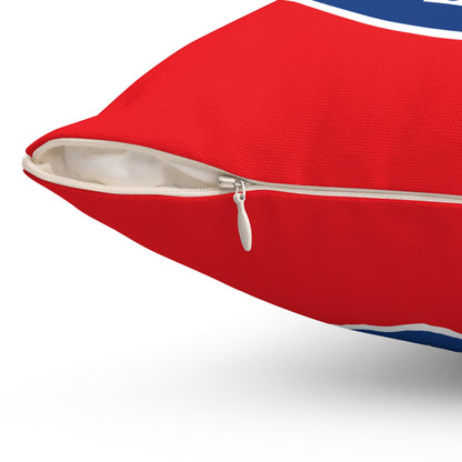 Spun Polyester Square Pillow Talkin' Baseball