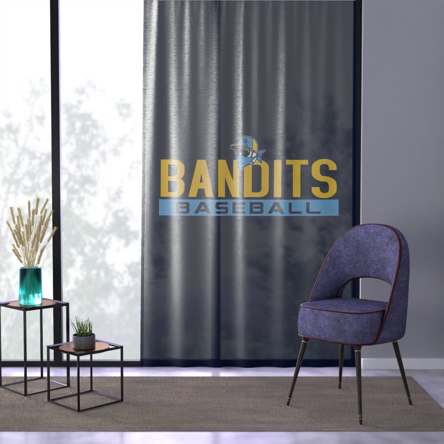 Window Curtain Bold City Bandits Baseball