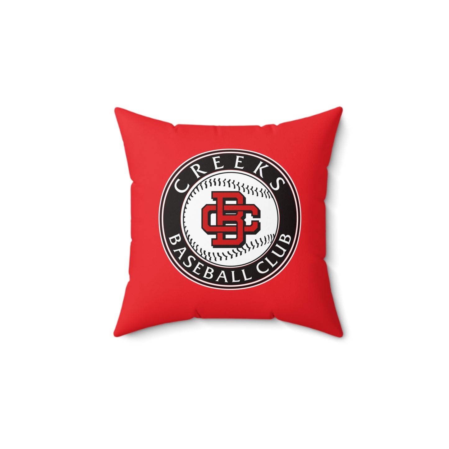 Spun Polyester Square Pillow Creeks Baseball Club - CBC