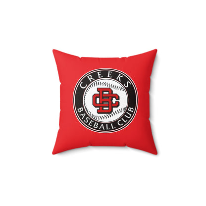 Spun Polyester Square Pillow Creeks Baseball Club - CBC