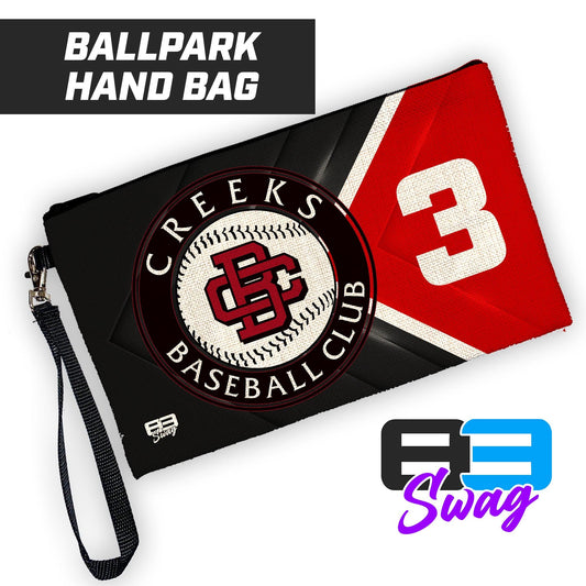 9"x5" Zipper Bag with Wrist Strap - Creeks Baseball Club - 83Swag
