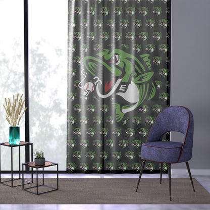 Window Curtain RBA Stripers Baseball