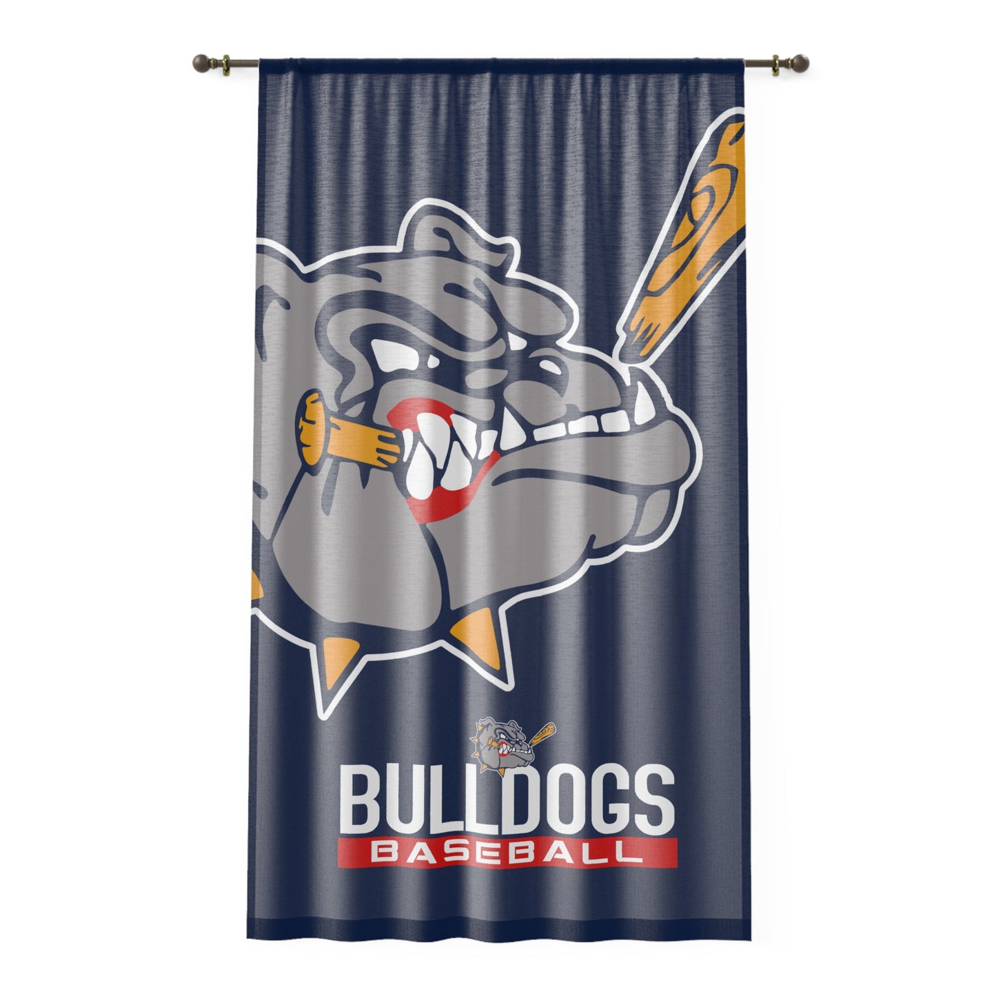 Window Curtain Bloomingdale Bulldogs Baseball