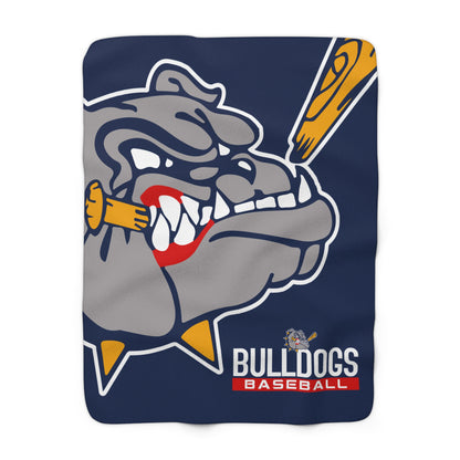 Sherpa Fleece Blanket Bloomingdale Bulldogs Baseball