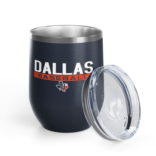 Wine Tumbler, 12oz Dallas Tigers Baseball