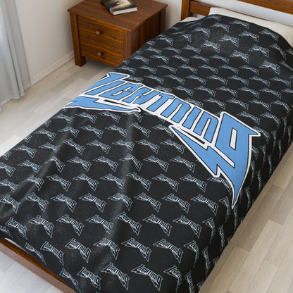 Velveteen Plush Blanket - Lightning Baseball