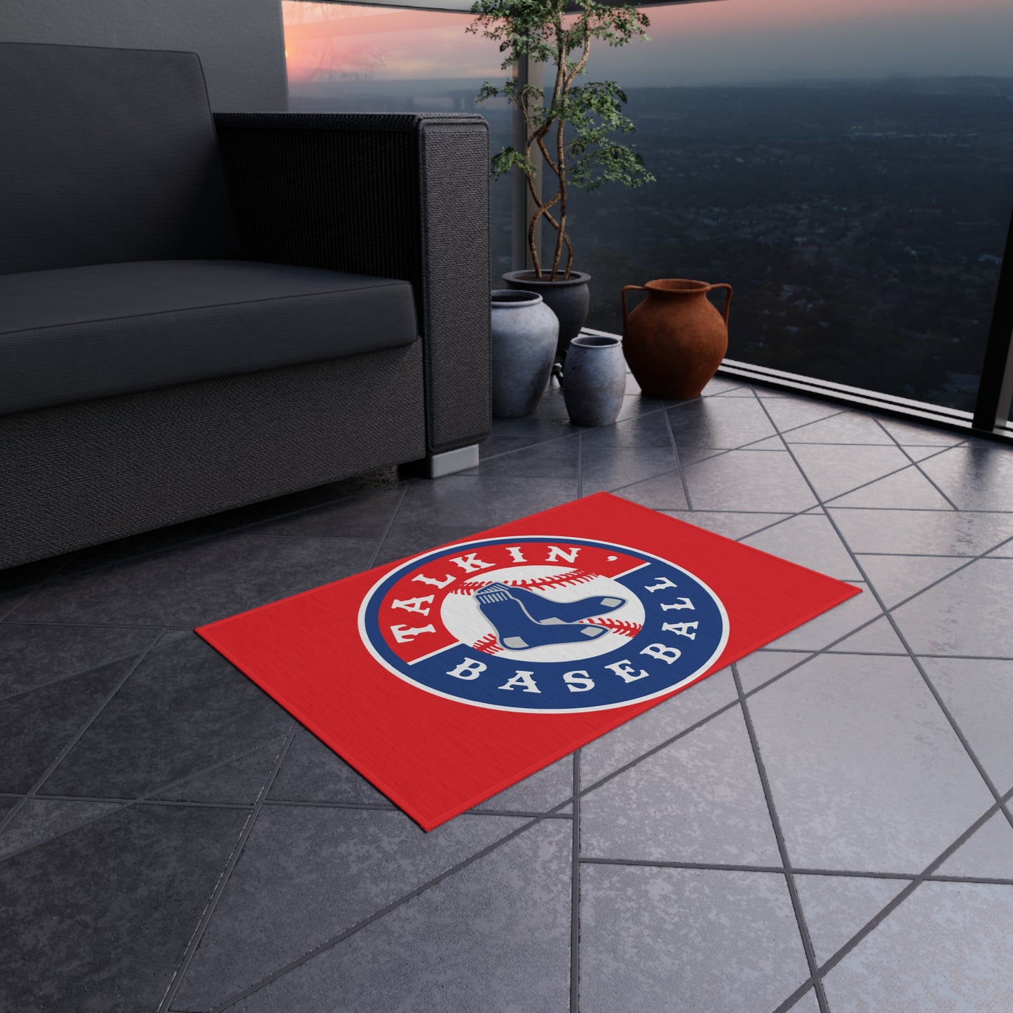 Outdoor Rug Talkin' Baseball