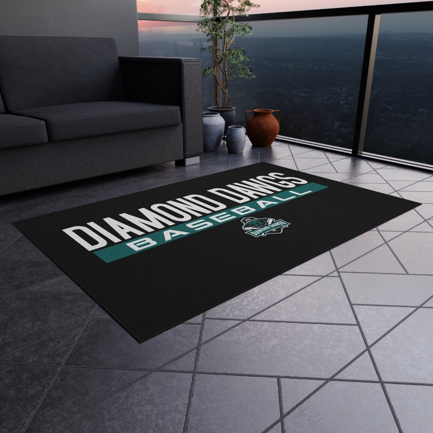 Outdoor Rug Diamond Dawgs Baseball