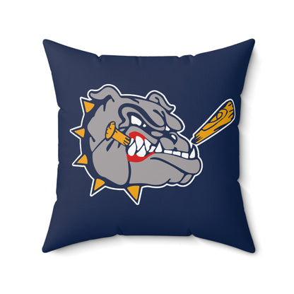 Spun Polyester Square Pillow Bloomingdale Bulldogs Baseball