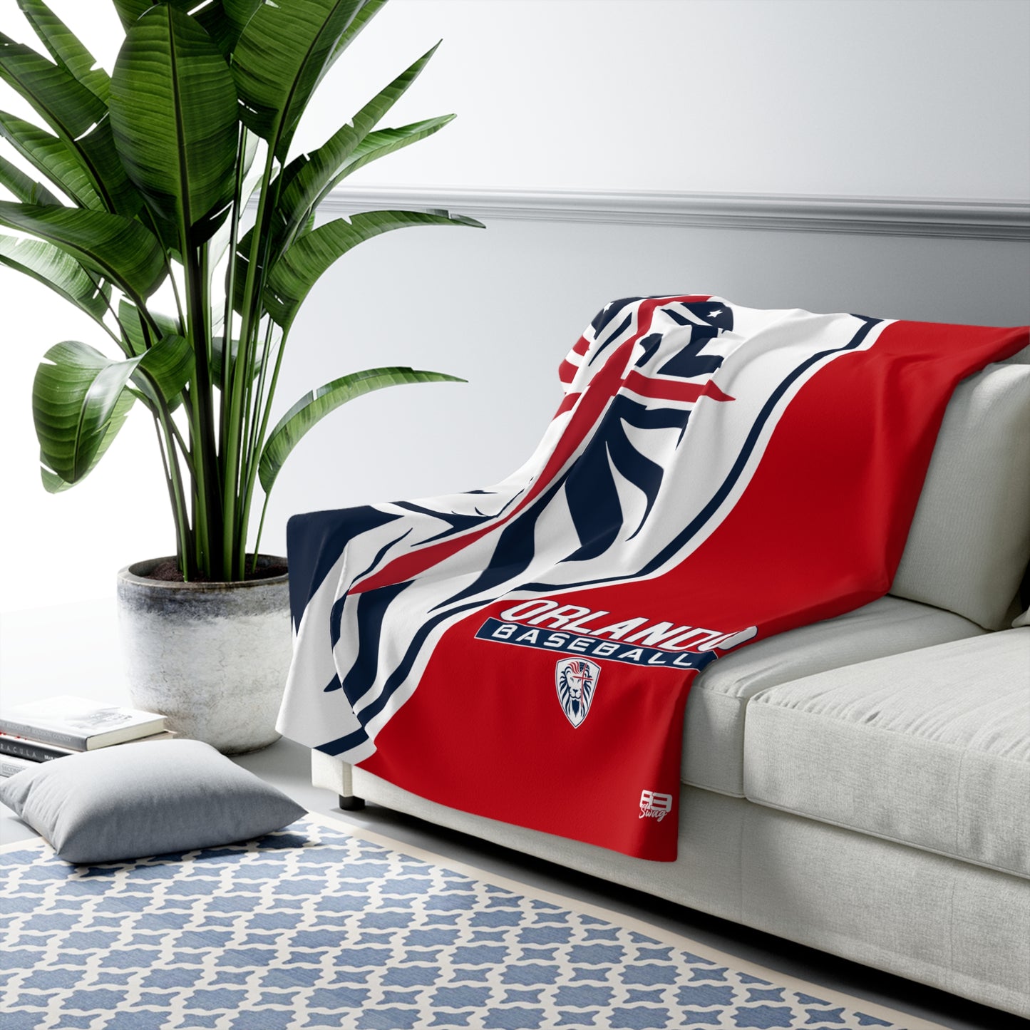 Sherpa Fleece Blanket Orlando Lions Baseball