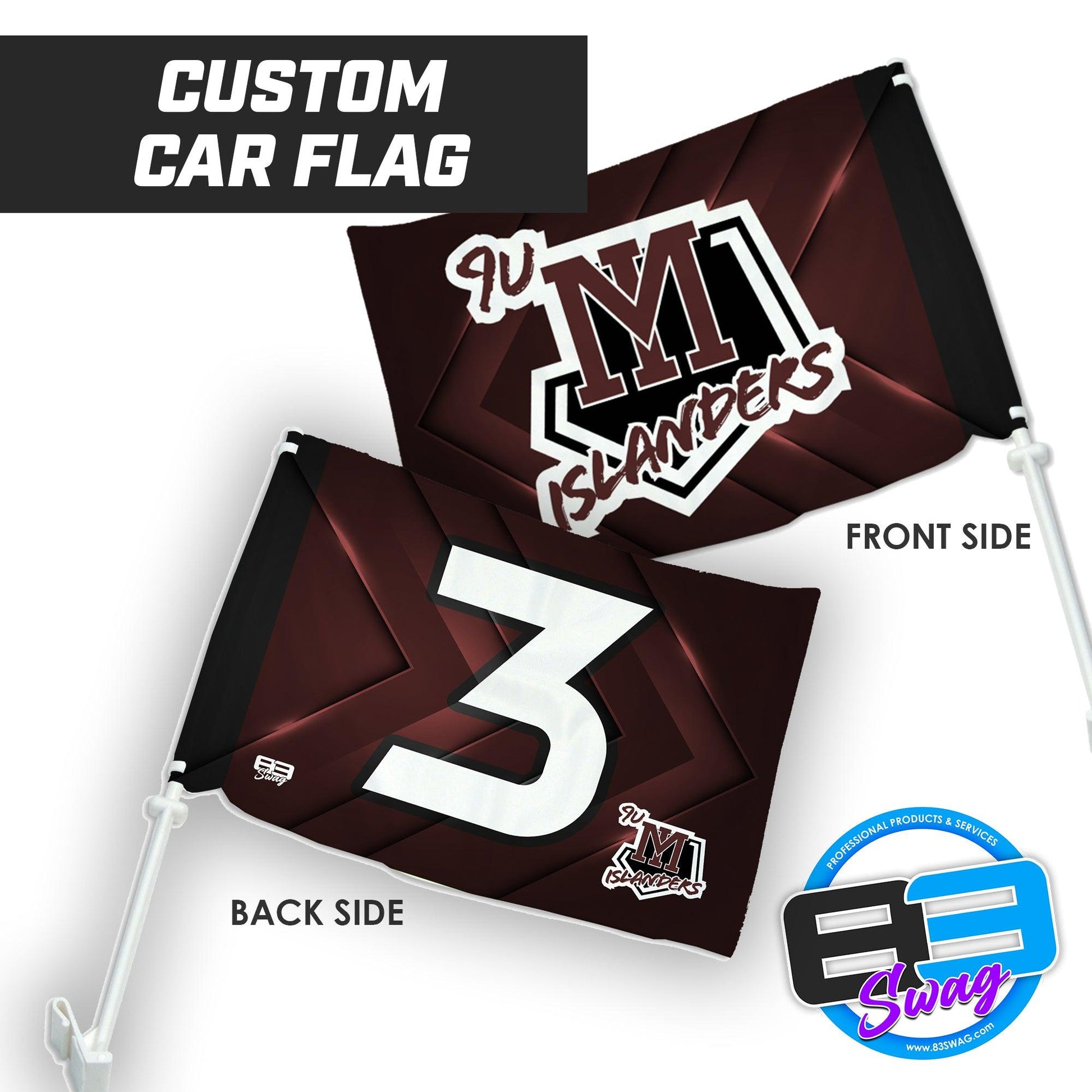 9u Mercer Island Islanders - Car Flag - 83Swag