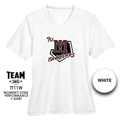 9u Mercer Island Islanders - Cool & Dry Performance Women's Shirt - MULTIPLE COLORS AVAILABLE - 83Swag