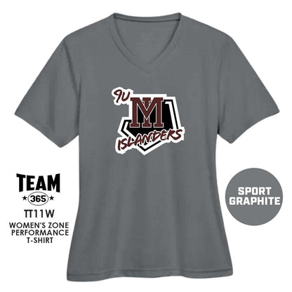 9u Mercer Island Islanders - Cool & Dry Performance Women's Shirt - MULTIPLE COLORS AVAILABLE - 83Swag