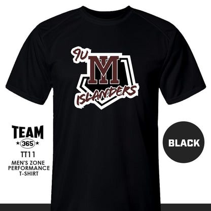 9u Mercer Island Islanders - Crew - Performance T-Shirt - MULTIPLE COLORS AVAILABLE - 83Swag