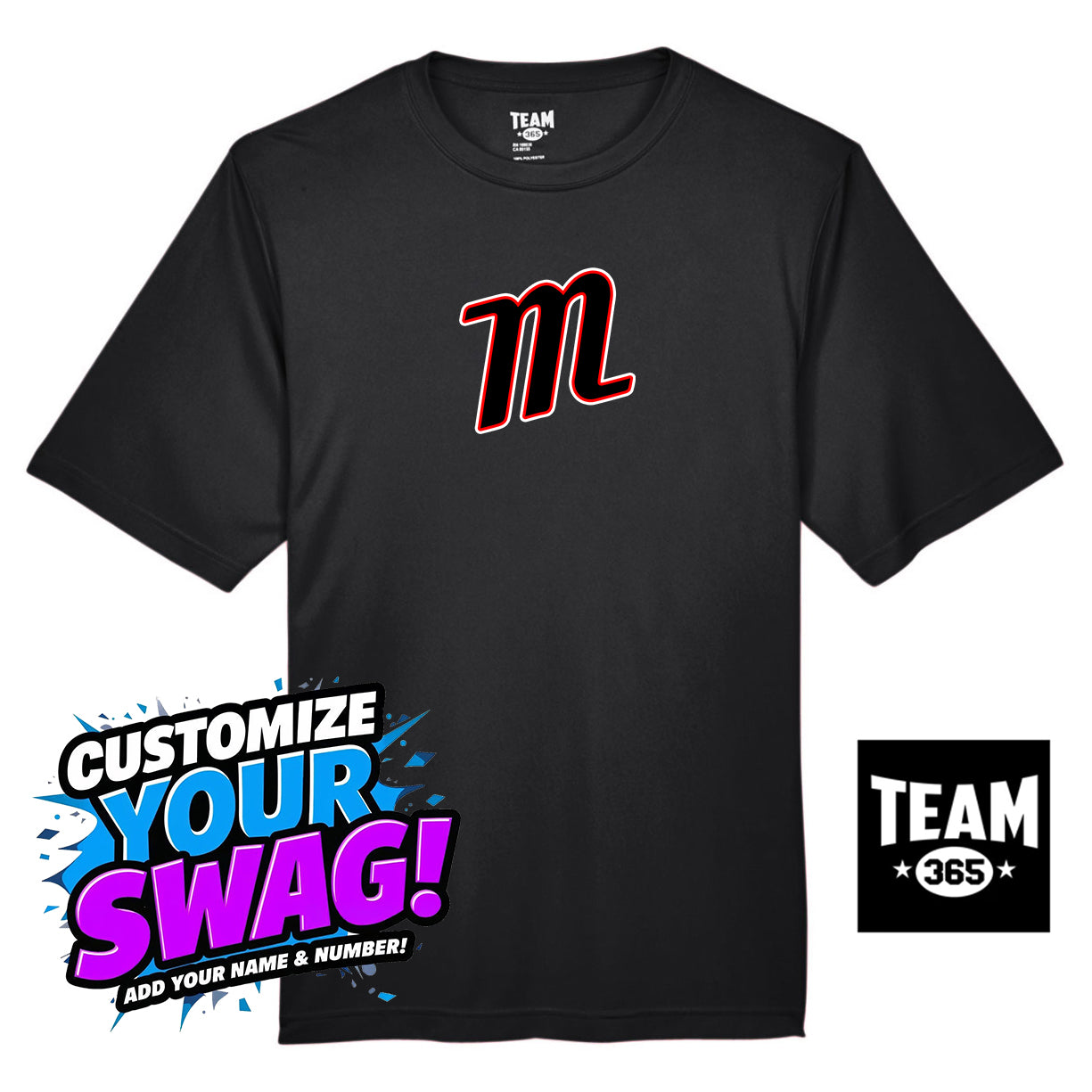 Team 365 Youth & Men's Zone Performance T-Shirt - SYA Mets "M" Logo