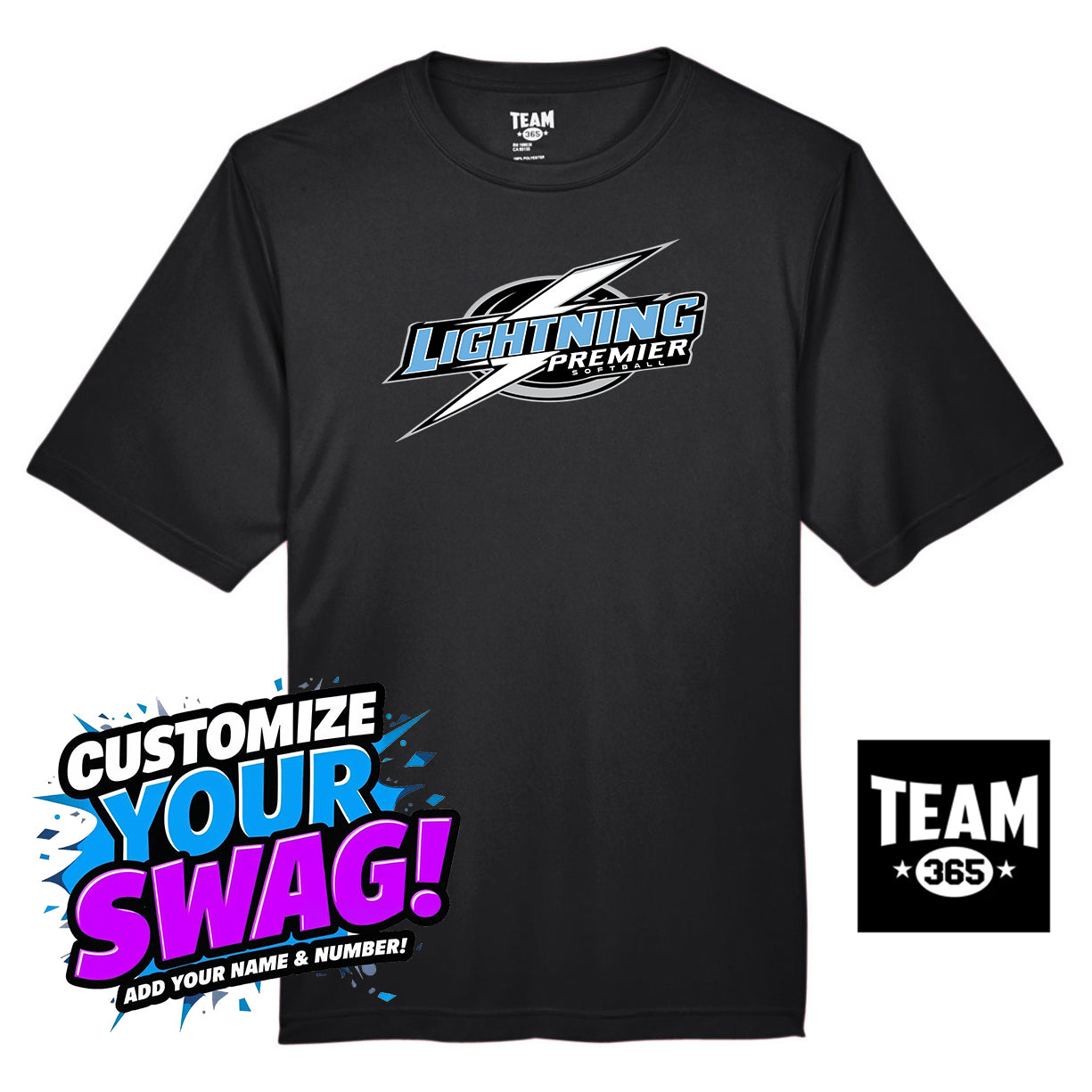 Team 365 Youth & Men's Zone Performance T-Shirt - Lightning Premier Softball
