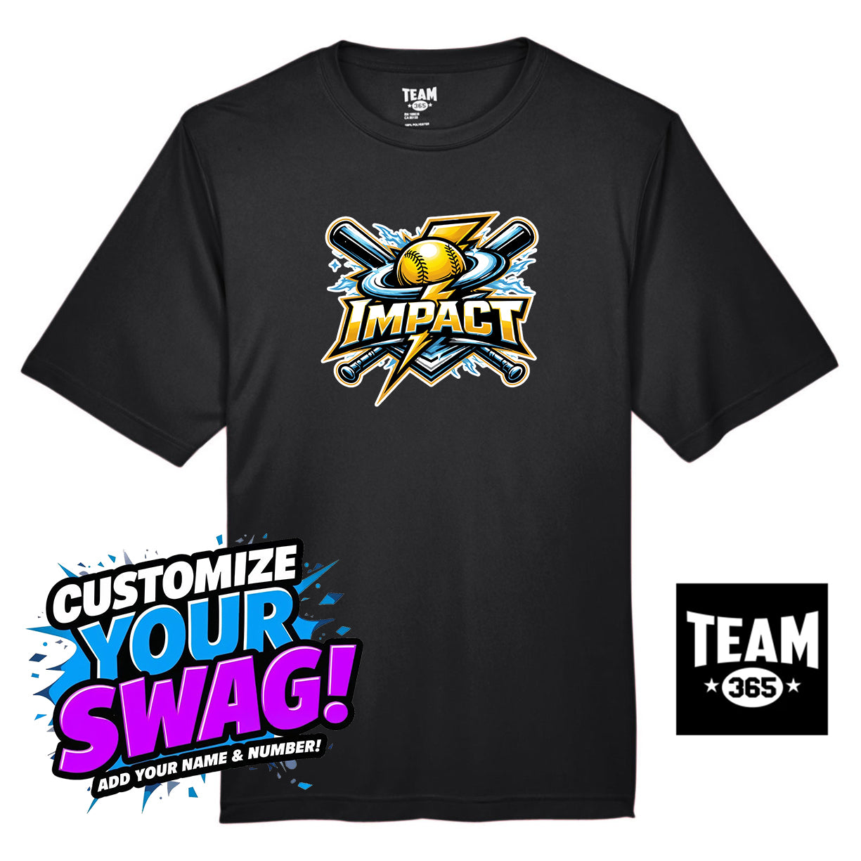 Team 365 Youth & Men's Zone Performance T-Shirt - Impact Softball - Massachusetts