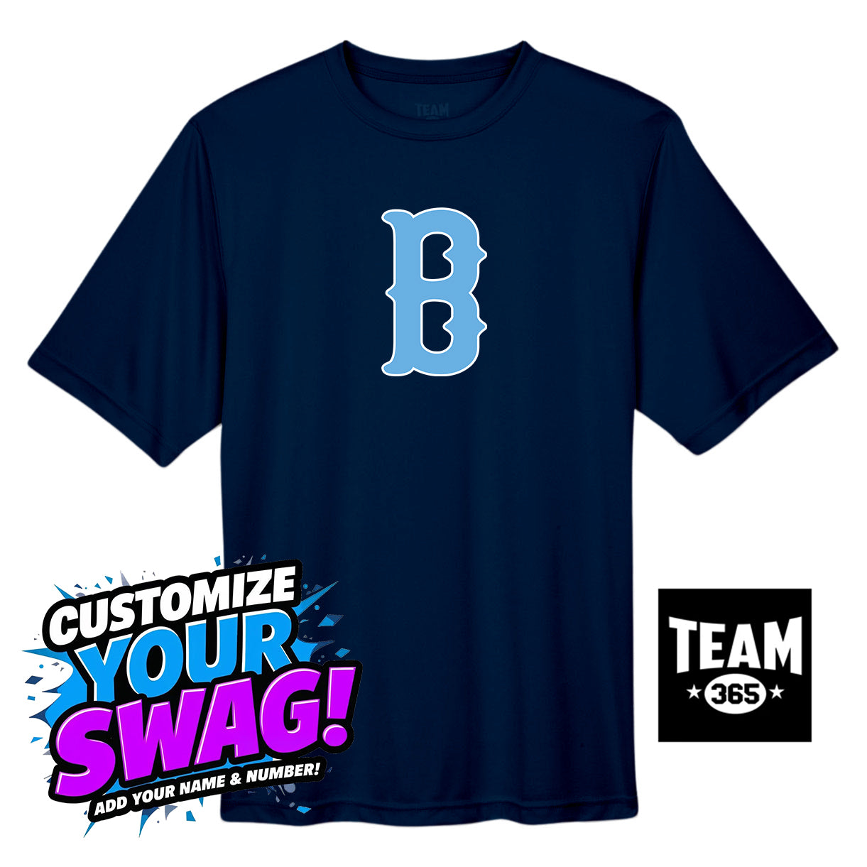 Team 365 Youth & Men's Zone Performance T-Shirt - FCA Blueclaws Baseball