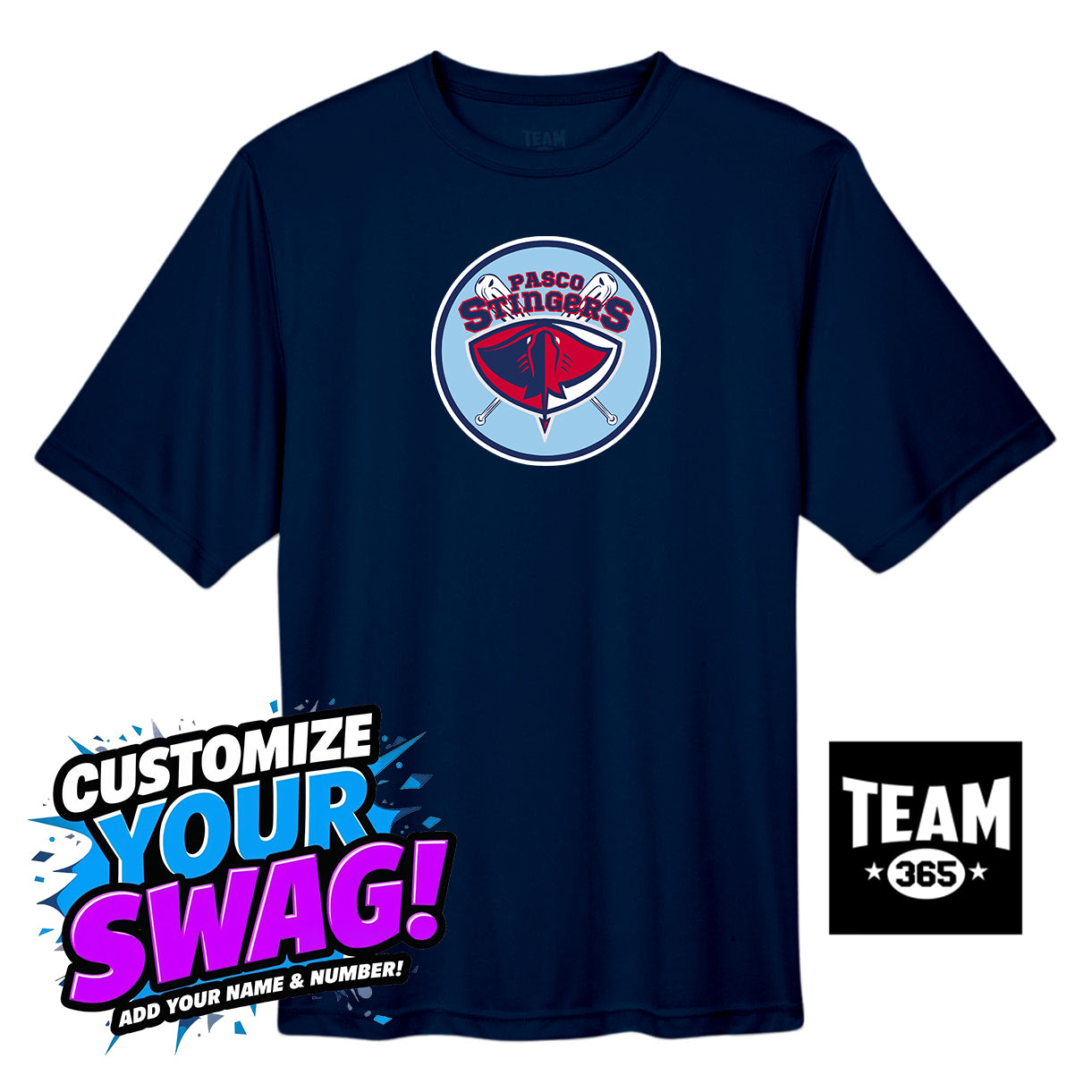 Team 365 Youth & Men's Zone Performance T-Shirt - Pasco Stingers Baseball