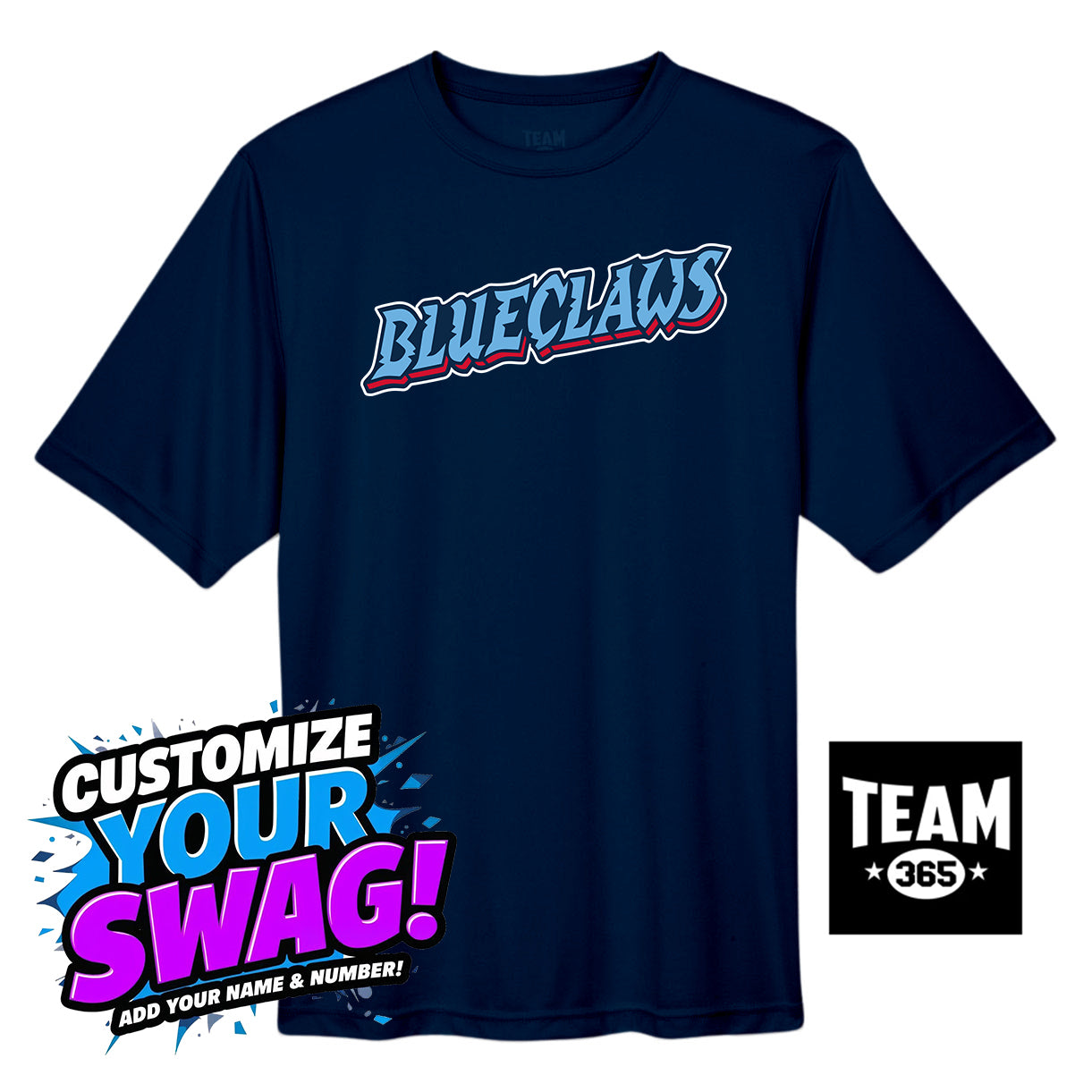 Team 365 Youth & Men's Zone Performance T-Shirt - FCA Blueclaws Baseball