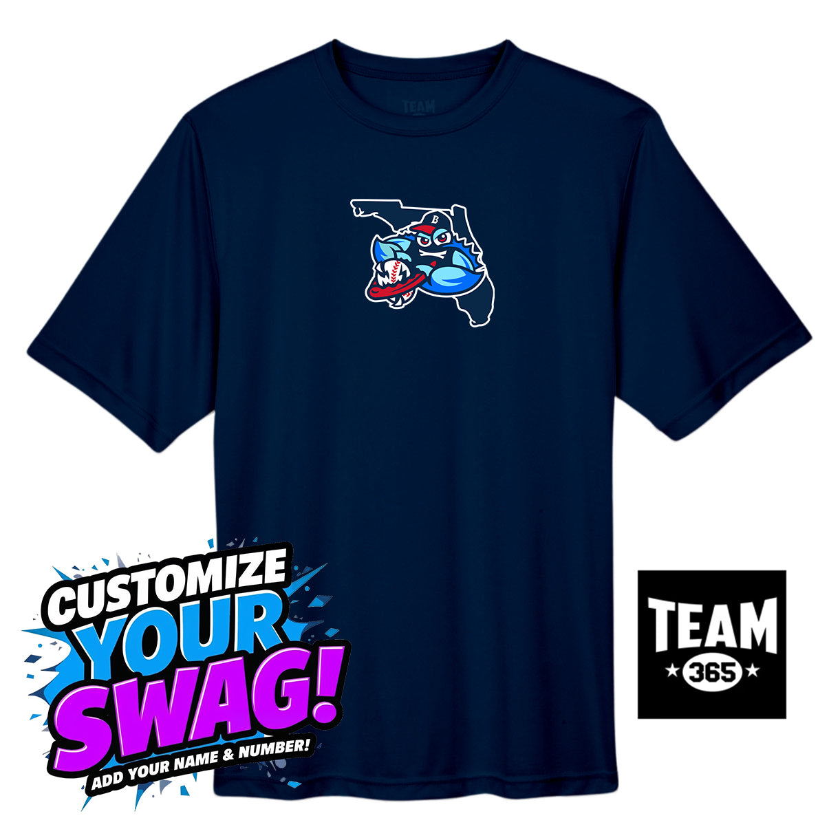 Team 365 Youth & Men's Zone Performance T-Shirt - FCA Blueclaws Baseball