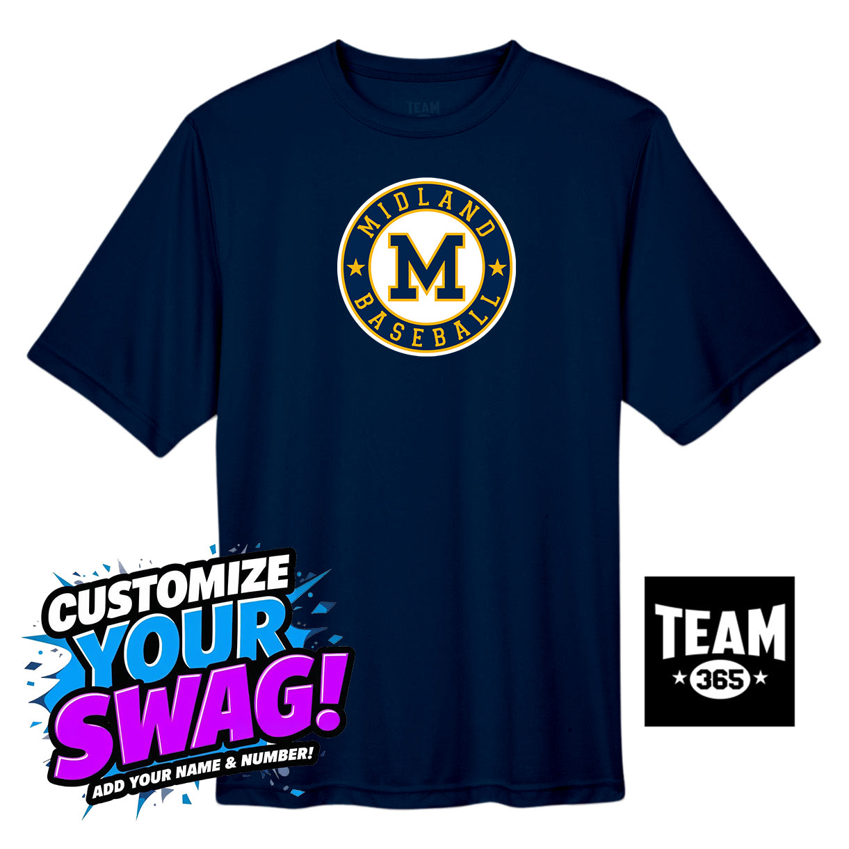 Team 365 Youth & Men's Zone Performance T-Shirt - Midland Baseball