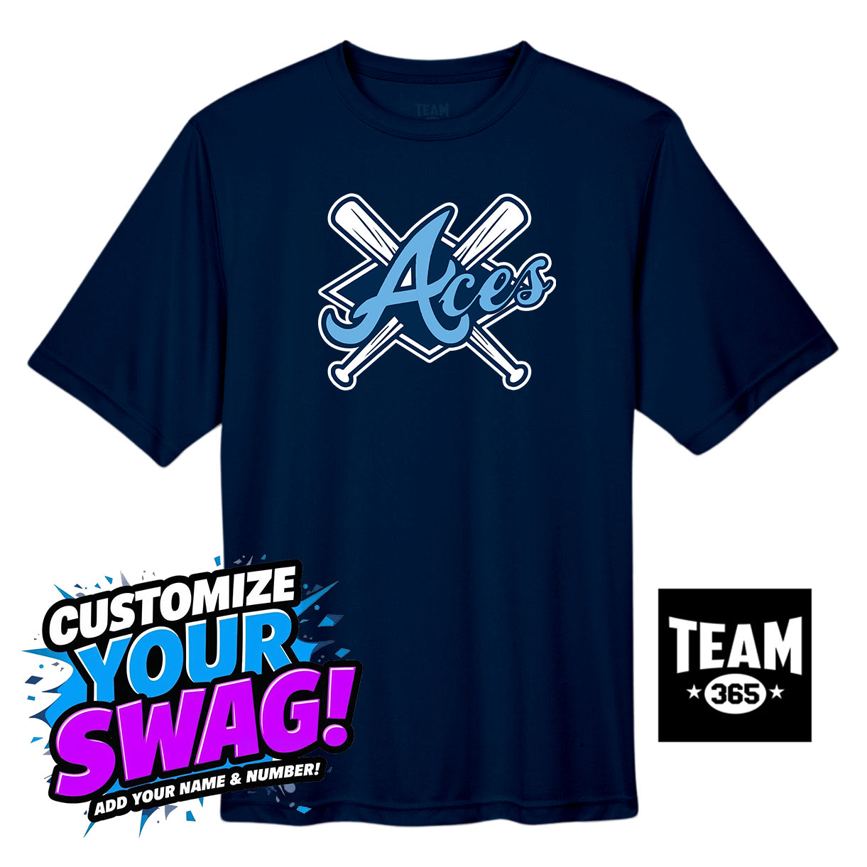 Team 365 Youth & Men's Zone Performance T-Shirt - Aces Baseball